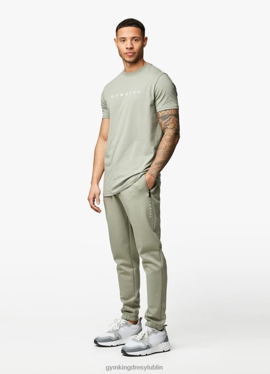 Gym King mężczyźni Koszulka z nadrukiem liniowym TBB0Z18 odzież miękkie khaki