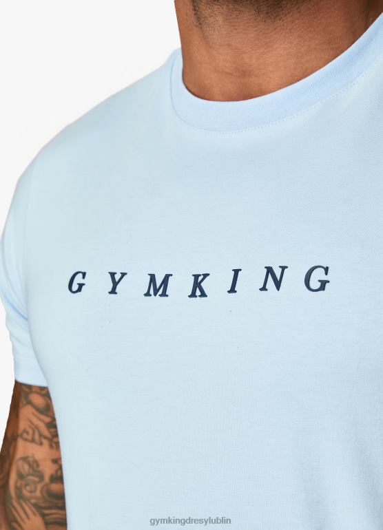 Gym King mężczyźni Koszulka z nadrukiem liniowym TBB0Z36 odzież spokojny błękit