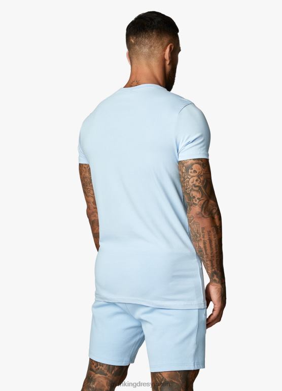 Gym King mężczyźni Koszulka z nadrukiem liniowym TBB0Z36 odzież spokojny błękit