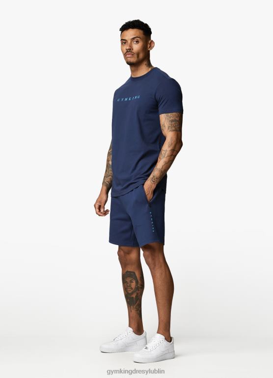 Gym King mężczyźni Koszulka z nadrukiem liniowym TBB0Z37 odzież błękit księżyca