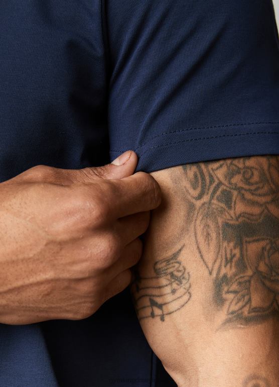 Gym King mężczyźni Koszulka z nadrukiem liniowym TBB0Z37 odzież błękit księżyca