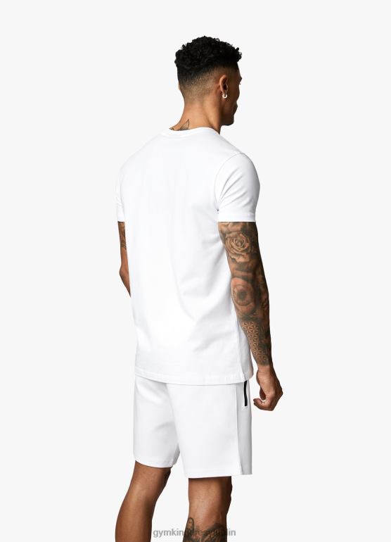 Gym King mężczyźni Koszulka z nadrukiem liniowym TBB0Z65 odzież biały