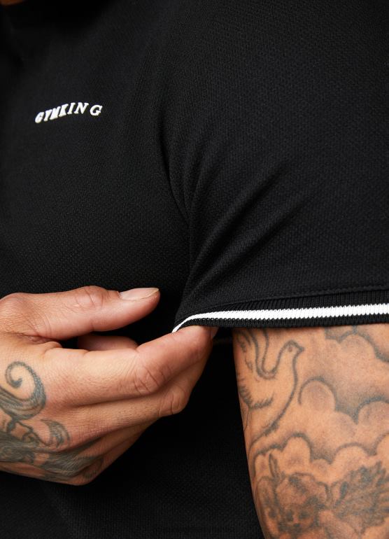 Gym King mężczyźni charakterystyczna dzianinowa koszulka TBB0Z66 odzież czarny