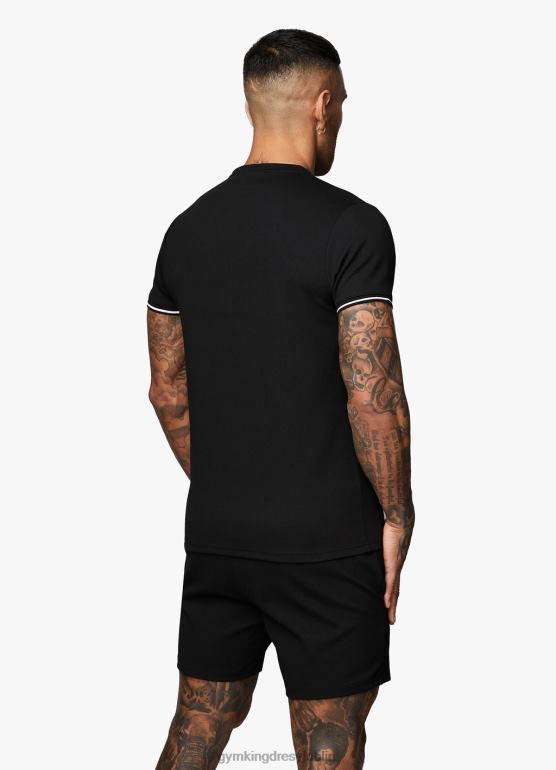 Gym King mężczyźni charakterystyczna dzianinowa koszulka TBB0Z66 odzież czarny