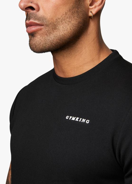 Gym King mężczyźni charakterystyczna dzianinowa koszulka TBB0Z66 odzież czarny
