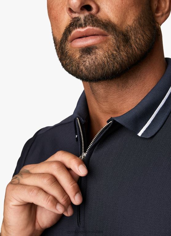 Gym King mężczyźni charakterystyczna haftowana koszulka polo TBB0Z79 odzież marynarka wojenna