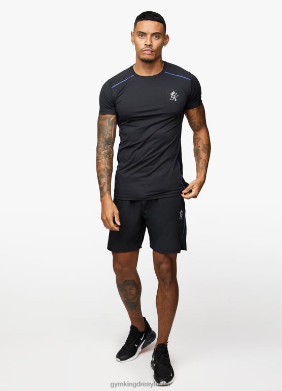 Gym King mężczyźni elastyczna koszulka TBB0Z33 odzież czarny