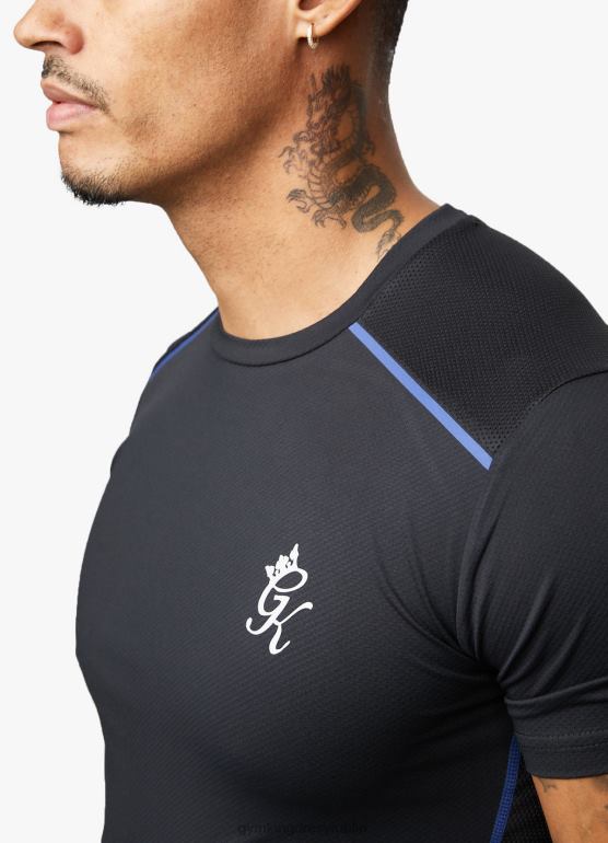 Gym King mężczyźni elastyczna koszulka TBB0Z33 odzież czarny