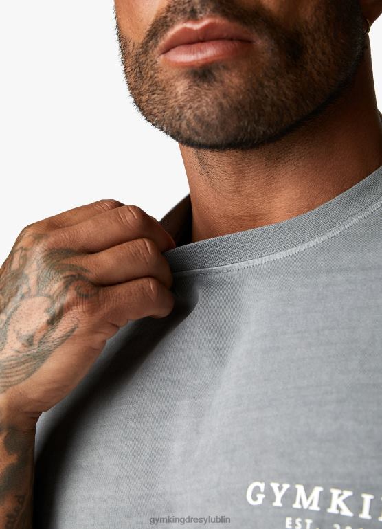 Gym King mężczyźni est. prana koszulka Legacy TBB0Z5 odzież wyprany szary