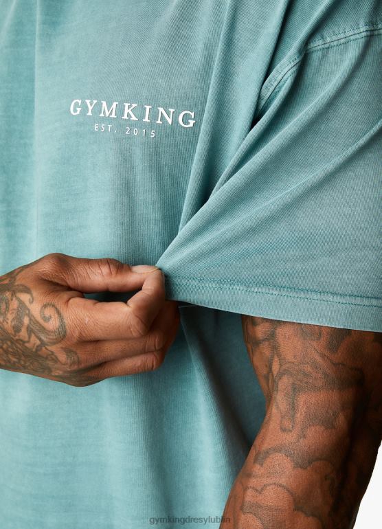 Gym King mężczyźni est. prana koszulka Legacy TBB0Z6 odzież wyprany atrament turkusowy