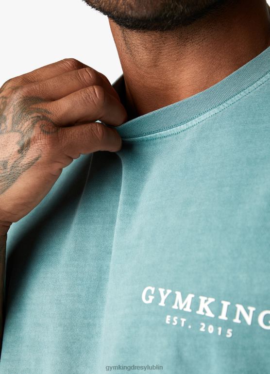 Gym King mężczyźni est. prana koszulka Legacy TBB0Z6 odzież wyprany atrament turkusowy