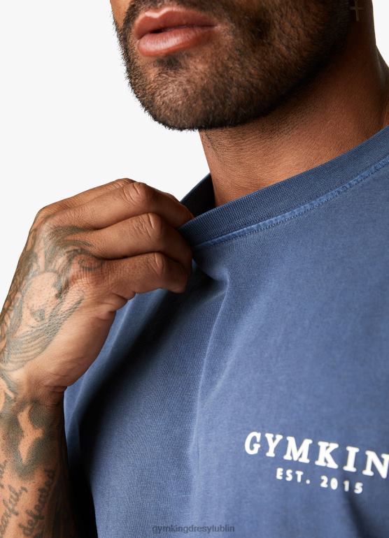 Gym King mężczyźni est. prana koszulka Legacy TBB0Z8 odzież umyty indygo