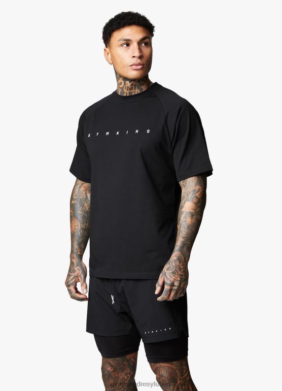 Gym King mężczyźni koszulka buntu TBB0Z44 odzież czarny