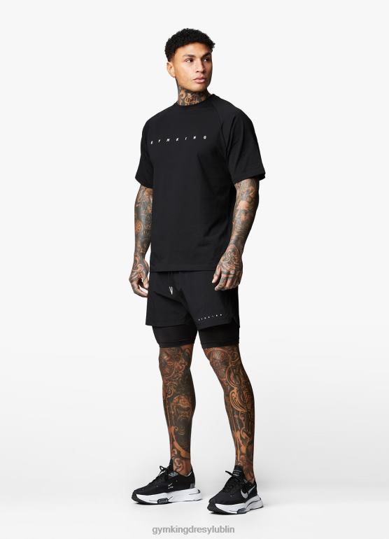 Gym King mężczyźni koszulka buntu TBB0Z44 odzież czarny
