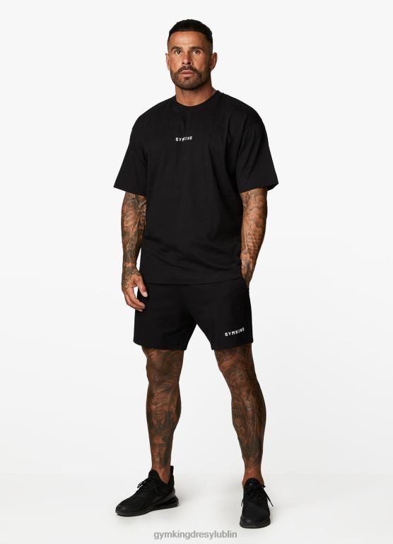 Gym King mężczyźni koszulka działu szkoleniowego TBB0Z53 odzież czarny biały