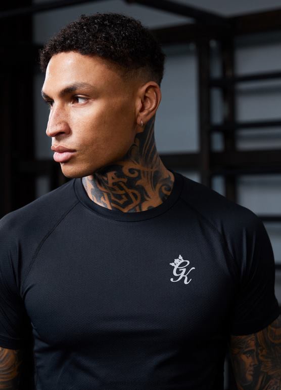 Gym King mężczyźni koszulka energetyczna TBB0Z22 odzież czarny