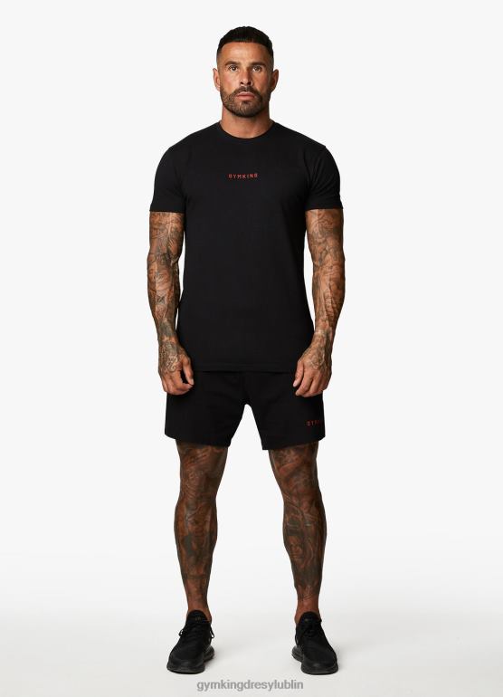Gym King mężczyźni koszulka odporna TBB0Z41 odzież Czarny czerwony