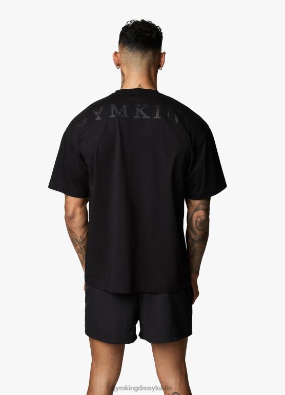 Gym King mężczyźni koszulka z liniowym łukiem TBB0Z75 odzież czarny