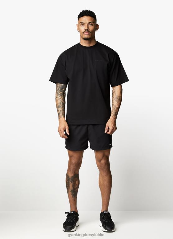 Gym King mężczyźni koszulka z liniowym łukiem TBB0Z75 odzież czarny