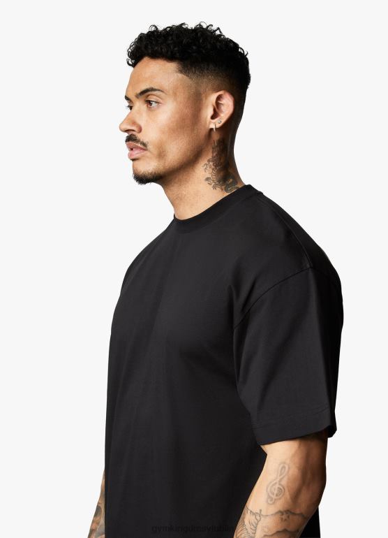 Gym King mężczyźni koszulka z liniowym łukiem TBB0Z75 odzież czarny