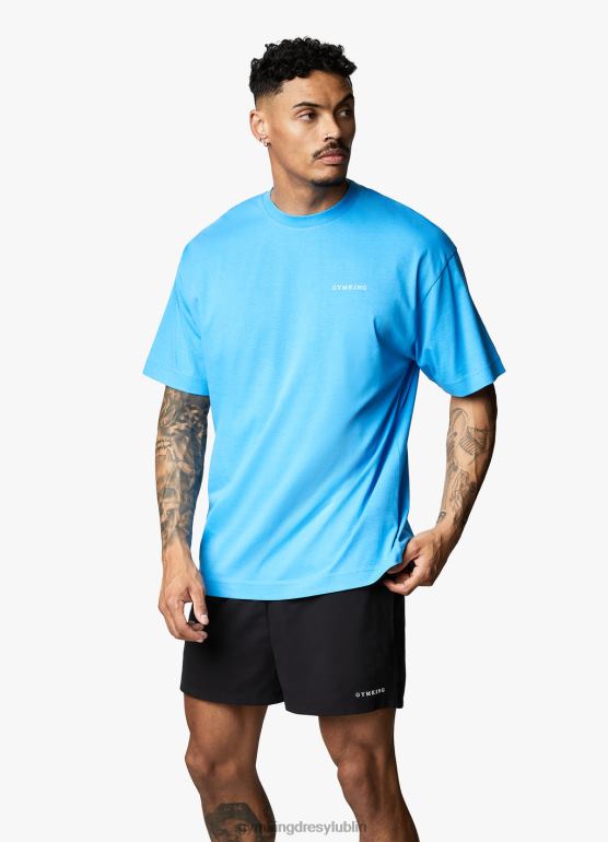 Gym King mężczyźni koszulka z liniowym łukiem TBB0Z76 odzież malibu niebieski