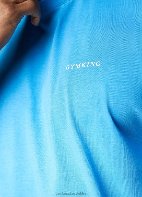 Gym King mężczyźni koszulka z liniowym łukiem TBB0Z76 odzież malibu niebieski