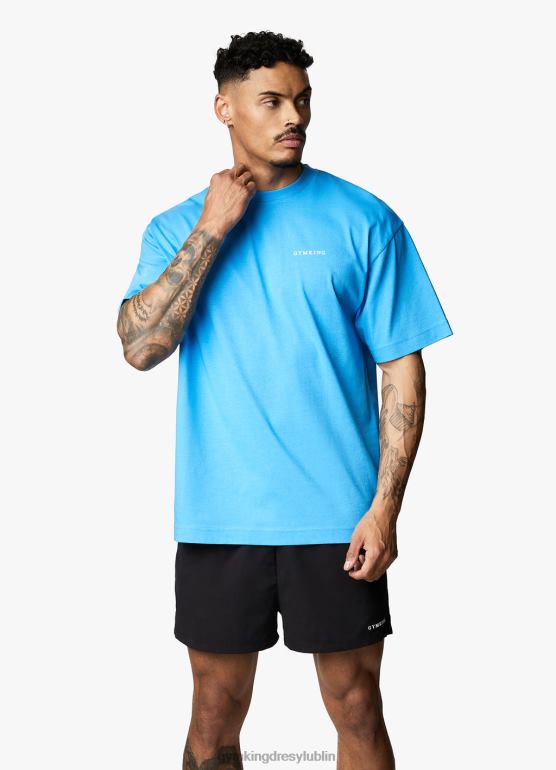 Gym King mężczyźni koszulka z liniowym łukiem TBB0Z76 odzież malibu niebieski