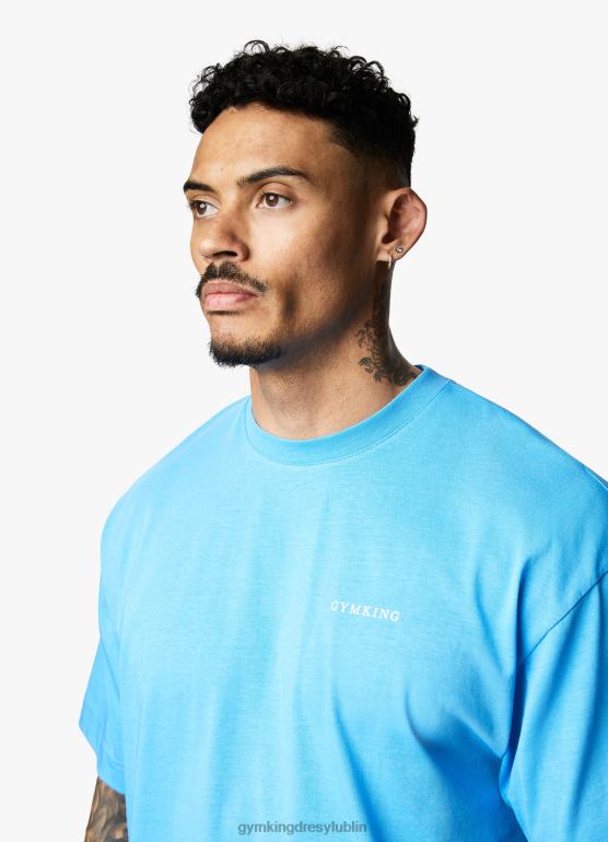 Gym King mężczyźni koszulka z liniowym łukiem TBB0Z76 odzież malibu niebieski