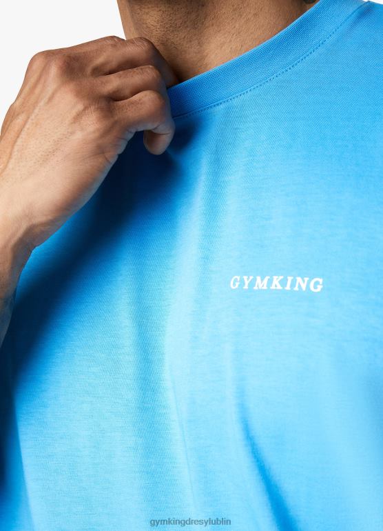 Gym King mężczyźni koszulka z liniowym łukiem TBB0Z76 odzież malibu niebieski