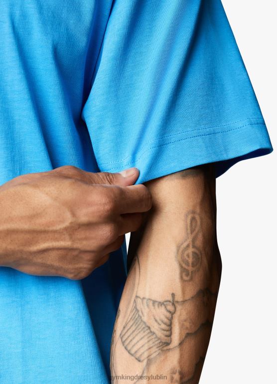 Gym King mężczyźni koszulka z liniowym łukiem TBB0Z76 odzież malibu niebieski