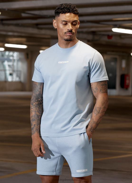 Gym King mężczyźni koszulka z logo pudełka TBB0Z15 odzież niebieski Ashley