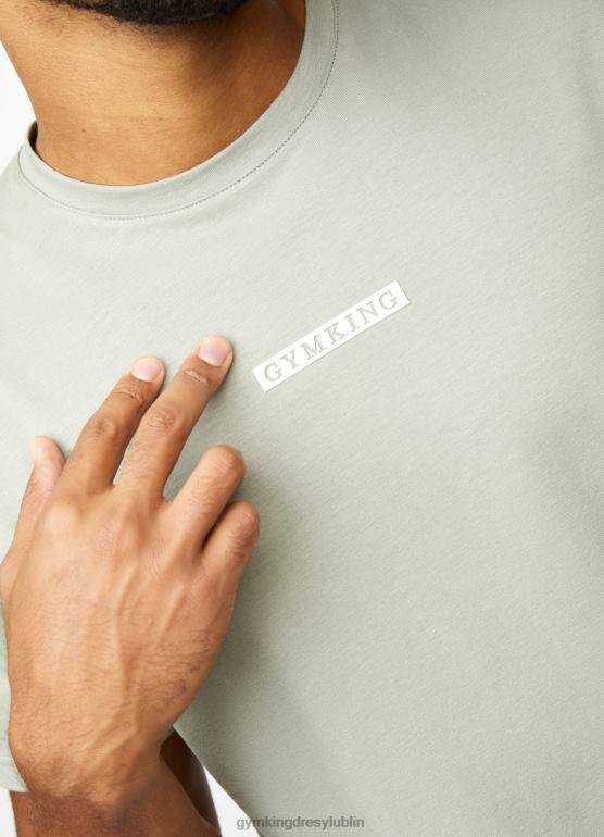 Gym King mężczyźni koszulka z logo pudełka TBB0Z19 odzież miękkie khaki