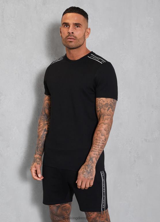 Gym King mężczyźni koszulka z podpisem TBB0Z69 odzież czarny