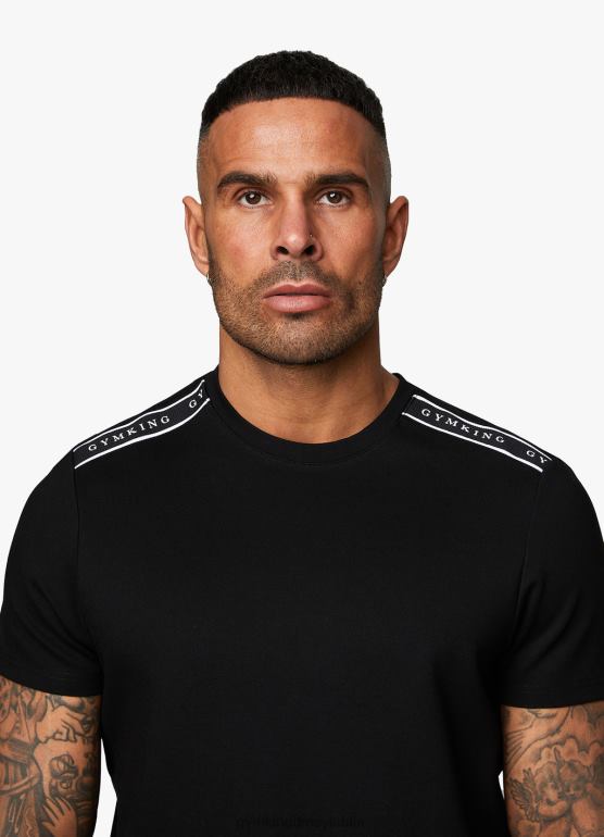 Gym King mężczyźni koszulka z podpisem TBB0Z69 odzież czarny