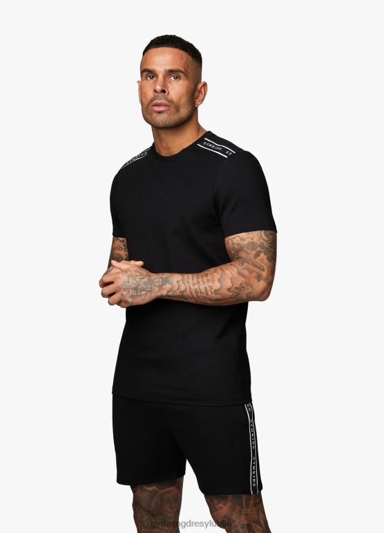 Gym King mężczyźni koszulka z podpisem TBB0Z69 odzież czarny