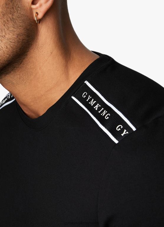 Gym King mężczyźni koszulka z podpisem TBB0Z69 odzież czarny