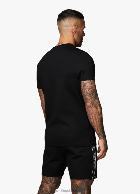 Gym King mężczyźni koszulka z podpisem TBB0Z69 odzież czarny