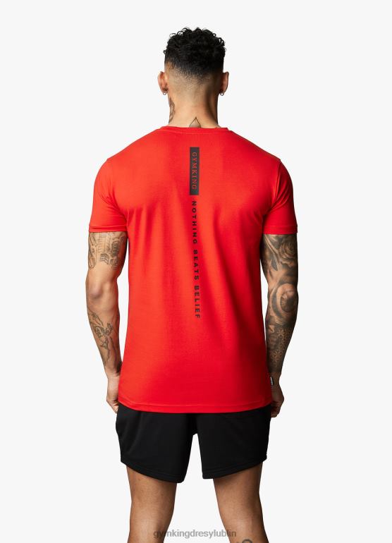 Gym King mężczyźni nic nie przebije koszulki z wiarą TBB0Z59 odzież chili czerwone
