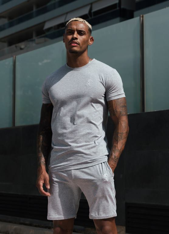 Gym King mężczyźni podstawowa koszulka z jerseyu TBB0Z35 odzież szary melanż