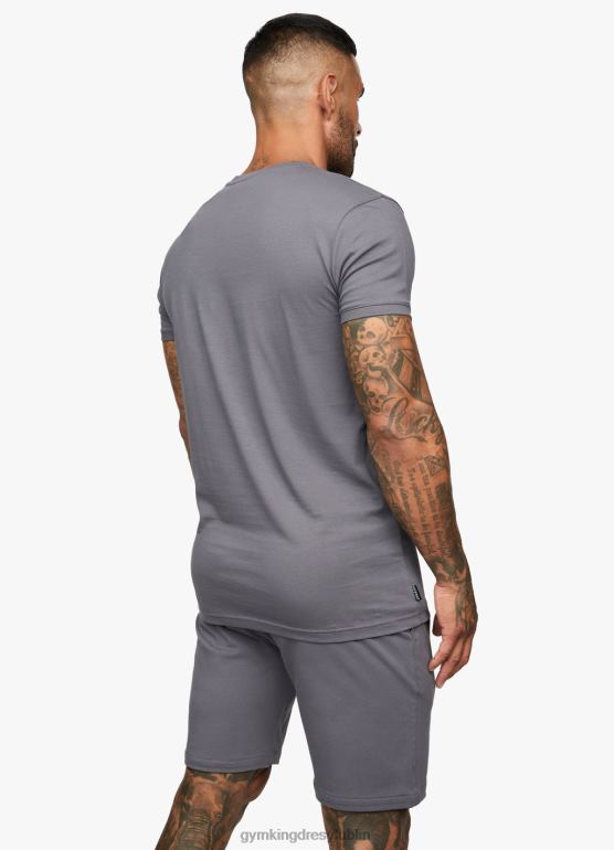 Gym King mężczyźni podstawowa koszulka z jerseyu TBB0Z78 odzież ciemno szary