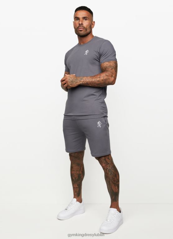 Gym King mężczyźni podstawowa koszulka z jerseyu TBB0Z78 odzież ciemno szary