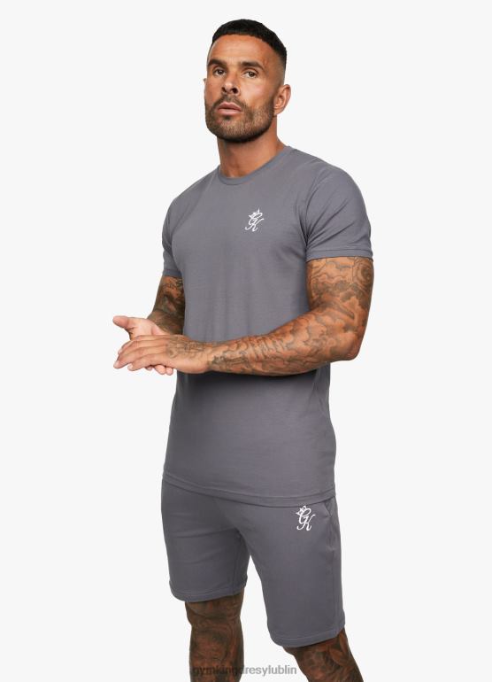 Gym King mężczyźni podstawowa koszulka z jerseyu TBB0Z78 odzież ciemno szary