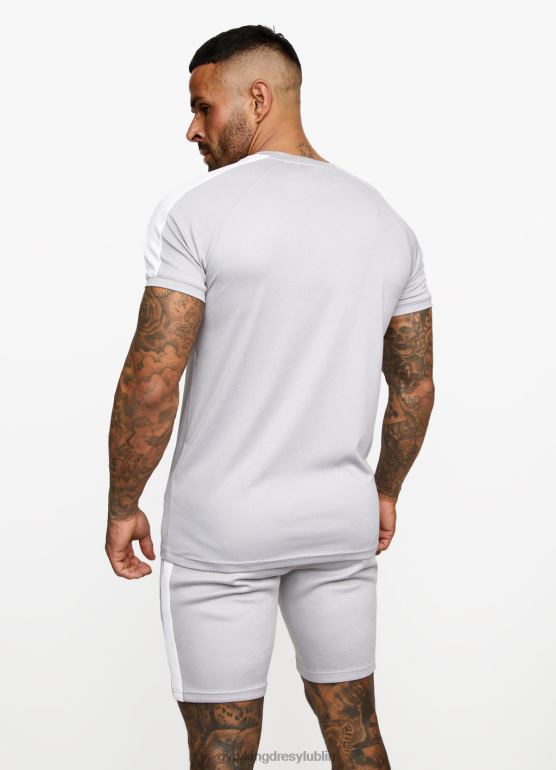Gym King mężczyźni rdzeń plus koszulka z poliestru TBB0Z14 odzież szary melanż/biały