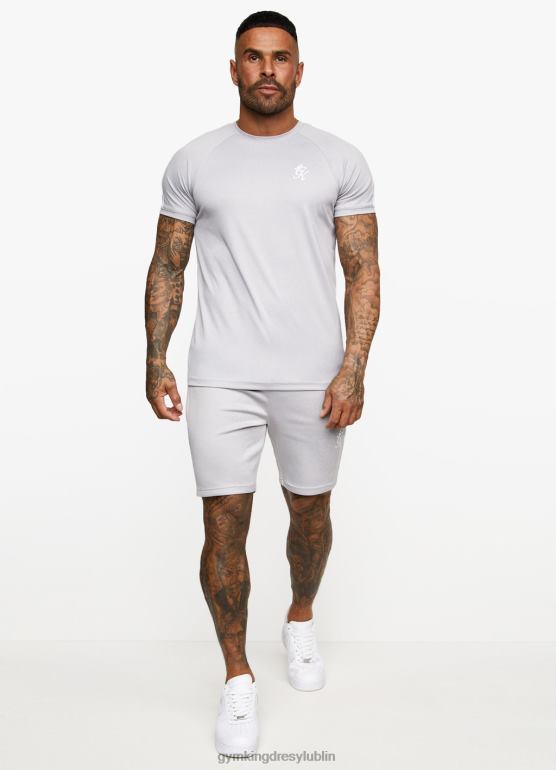Gym King mężczyźni rdzeń plus koszulka z poliestru TBB0Z14 odzież szary melanż/biały