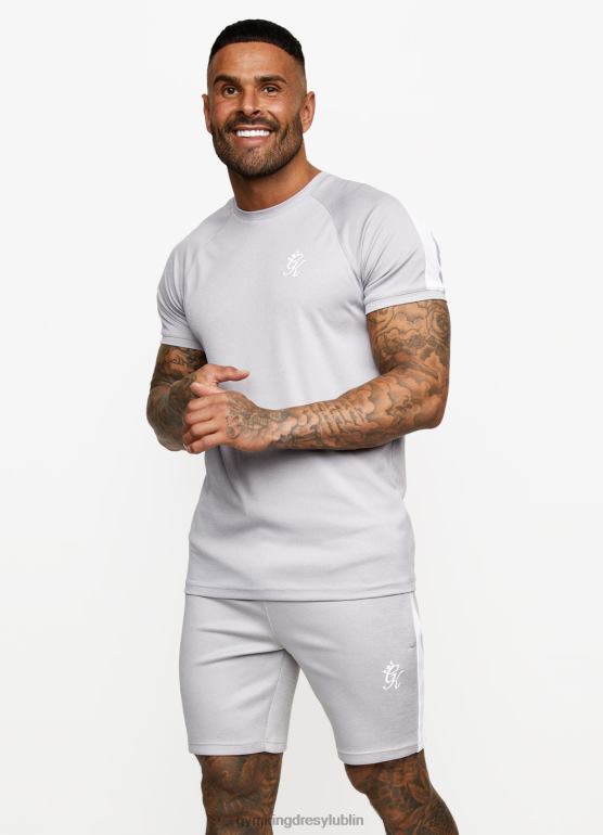 Gym King mężczyźni rdzeń plus koszulka z poliestru TBB0Z14 odzież szary melanż/biały