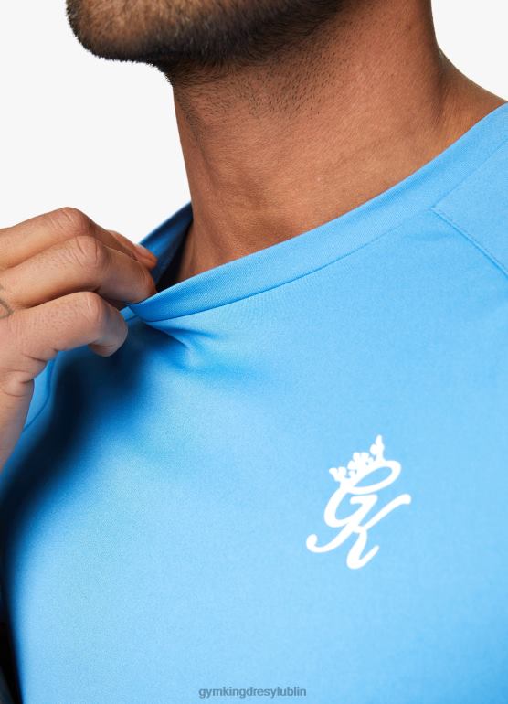 Gym King mężczyźni rdzeń plus koszulka z poliestru TBB0Z61 odzież azurowy niebieski