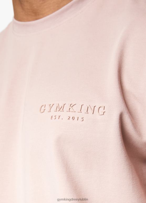 Gym King mężczyźni szacunkowa koszulka starszego typu TBB0Z46 odzież ciemny róż