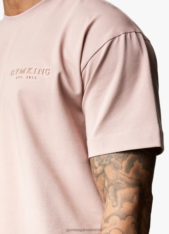 Gym King mężczyźni szacunkowa koszulka starszego typu TBB0Z46 odzież ciemny róż