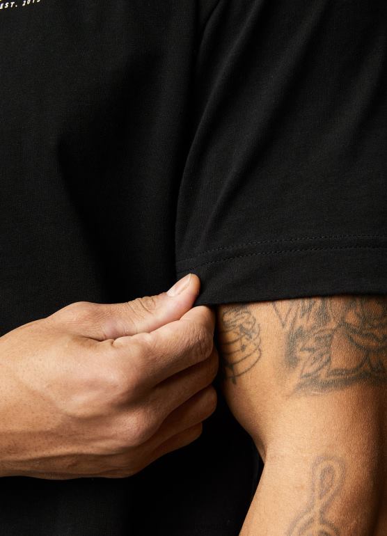 Gym King mężczyźni założona koszulka TBB0Z73 odzież czarny