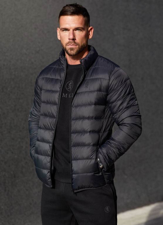 Gym King mężczyźni lekka, pakowana kurtka puchowa TBB0Z312 odzież czarny